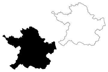 Fototapeta premium Meath County Council (Republic of Ireland, Counties of Ireland) map vector illustration, scribble sketch Meath map....