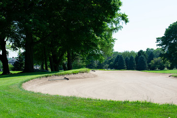 sand trap in golf course