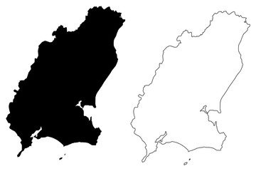 Wexford County Council (Republic of Ireland, Counties of Ireland) map vector illustration, scribble sketch Wexford map....