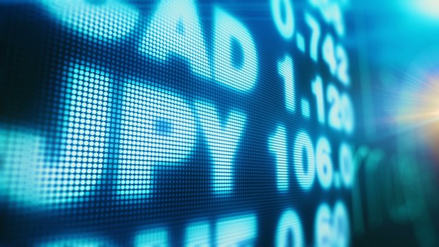 US currency exchange JPY CAD CHF and other money rated compared to dollar