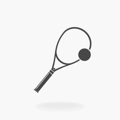 Tennis Sport Icon Silhouette Vector Illustration