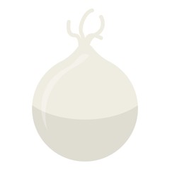 White eco onion icon. Isometric of white eco onion vector icon for web design isolated on white background