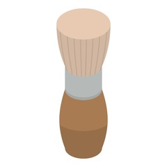 Shaving brush icon. Isometric of shaving brush vector icon for web design isolated on white background