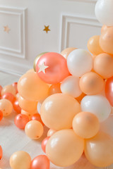 Composition of balloons. Decorations for holiday party.  