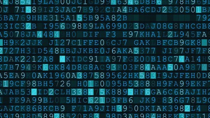 Flat internal computer number, digital machine code binary symbols background