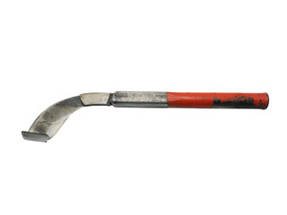 Rubber-tapping knives isolated on white background. Clipping Path