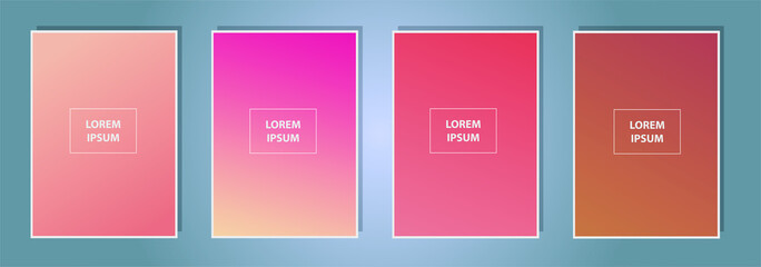 Modern vector template for cover, poster, brochure, mobile app. Abstract color gradient background