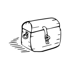 Old Doodle Chest vector sketch