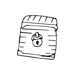 Old Doodle Chest vector sketch