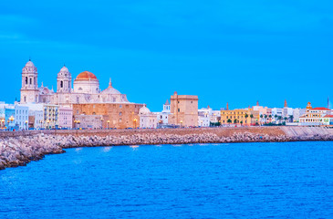 The seashore in old Cadiz, spain