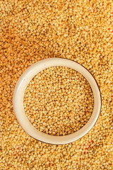 quinoa grain (porridge, superfood is healthy snack) menu concept. food background. copy space. Top view