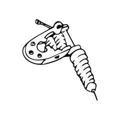 tattoo machine drawing vector sketch