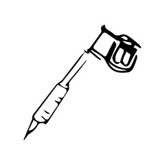 tattoo machine drawing vector sketch