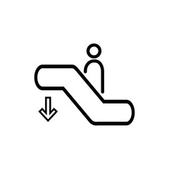 escalator icon in trendy flat design