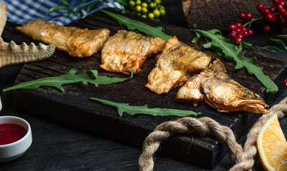 fried fish on the table