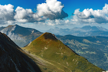 Alpine landscape in surroundings of Chamonix, France.