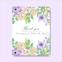 wedding cards invitation with beautiful floral themes