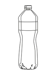 water bottle contour vector illustration