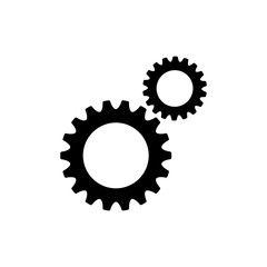 gear wheel icon trendy flat design