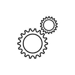 gear wheel icon trendy flat design