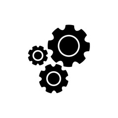 gear wheel icon trendy flat design