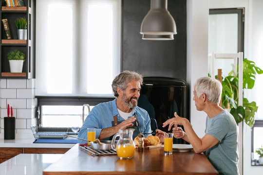 Enjoying a leisurely morning at home