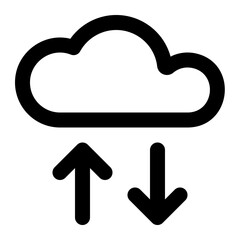 Cloud Computing Line Icon Vector