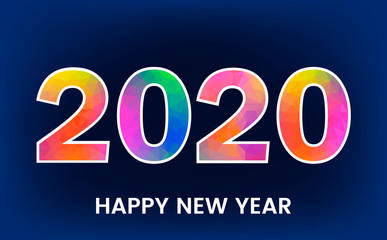 Greeting template for Christmas leaflets, greeting cards, brochures for the new 2020 year.