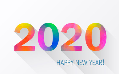 Greeting template for Christmas leaflets, greeting cards, brochures for the new 2020 year.