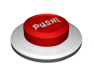 Red button push isolated illustration