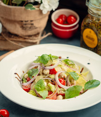 vegetable salad on the table
