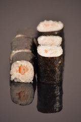 sushi on a dark background