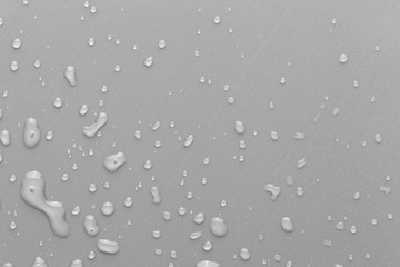 Drops of water on a color background