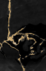 Black and gold marble texture design for cover book or brochure, poster, wallpaper background or realistic business and design artwork.	