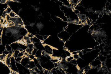 Black and gold marble texture design for cover book or brochure, poster, wallpaper background or realistic business and design artwork.	