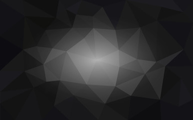 Modern dark gray and black abstract polygonal mosaic background. Geometric texture background in origami style.