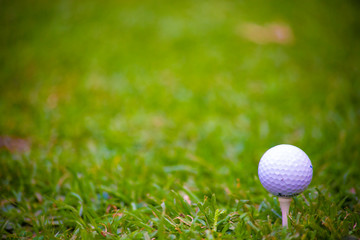 Golfball with green