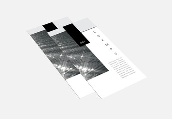 Trifold Brochure Layout with Black Accents