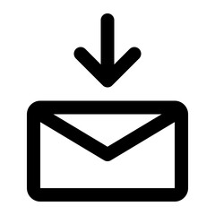 Received Mail Line Icon Vector