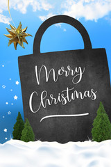 Achat de Noël, joyeux noël arrière-plan concept achat cadeau avec espace pour du texte