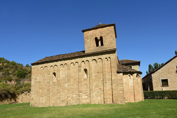 Fototapeta na wymiar Church of Sant Caprasio, Santa Cruz de la Seros. Huesca. Aragon, Spain
