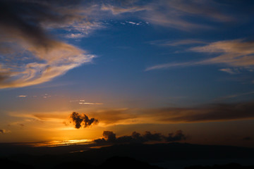 Fototapeta na wymiar Dramatic sunset and sunrise sky.