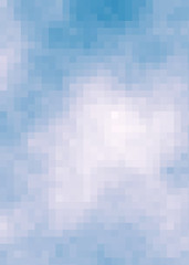 Abstract Cloud of Square algorithmic Generative Art background illustration