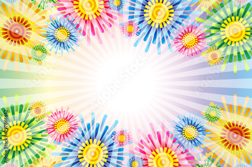 Background Wallpaper Vector Illustration Design Clip Art Free Size Happy Party Image ベクターイラスト背景壁紙 集中線 放射状 クリスマス素材 クリスマスツリー 無料 フリーサイズ 商用 Wall Mural Tomo00