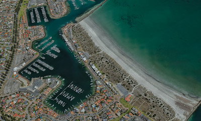 cargo port of Adelaide, Australia on the Gulf of St. Vincent