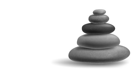 Stone tower, stones, massage and spa, oriental medicine, harmony and minimalism