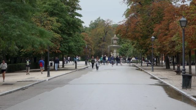 Some parks of madrid, the capital of Spain, filmed with a gimbal and handheld. Parque del Retiro, Parque Madrid Rio