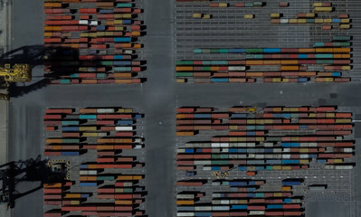 cargo port of Adelaide, Australia on the Gulf of St. Vincent
