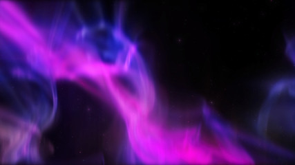 rendered Colorful Northern lights (Aurora borealis) in the sky