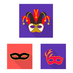 Vector design of luxury and celebration icon. Set of luxury and hide stock vector illustration.